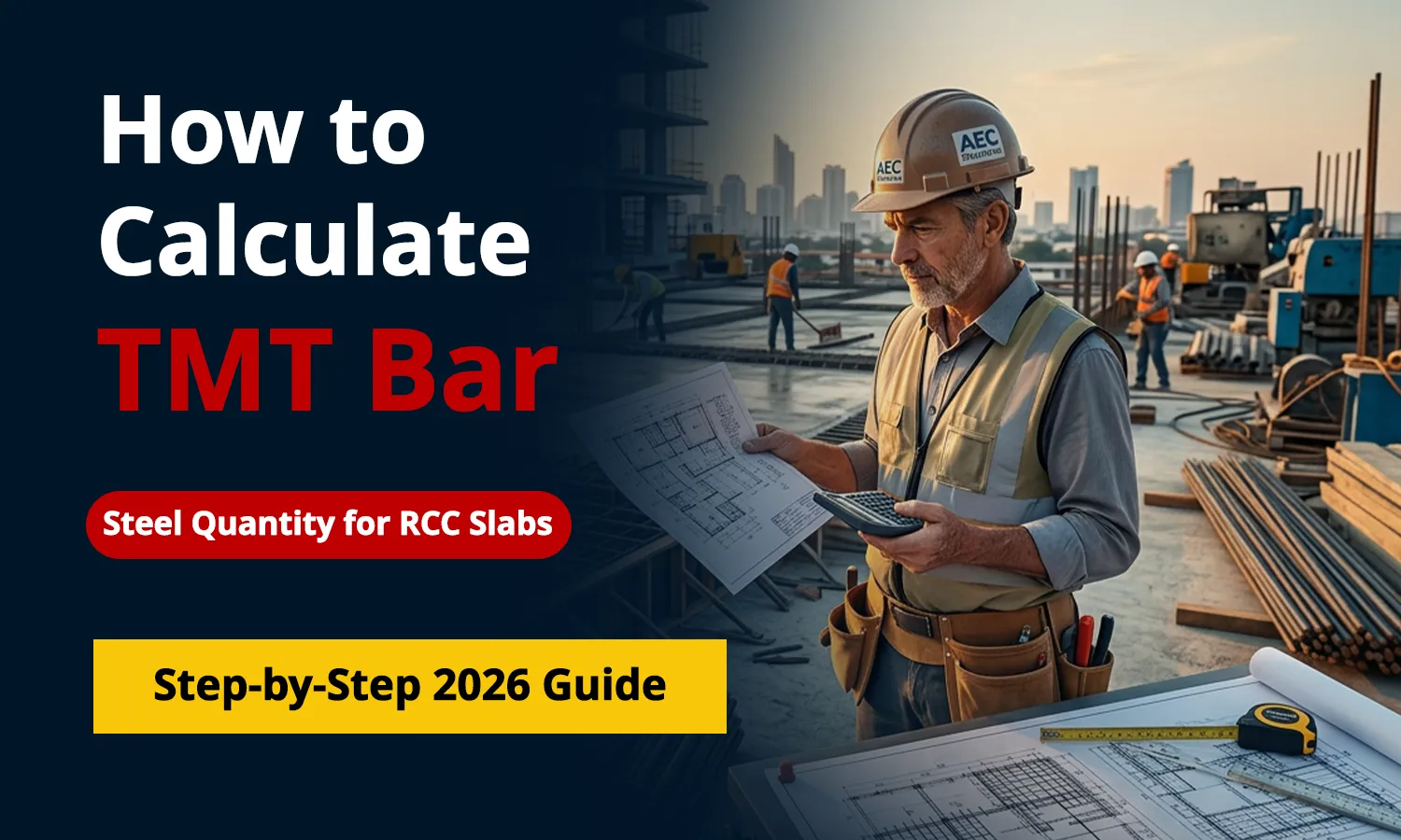 How to Calculate TMT Bar / Steel Quantity for RCC Slabs — Step-by-Step 2026 Guide