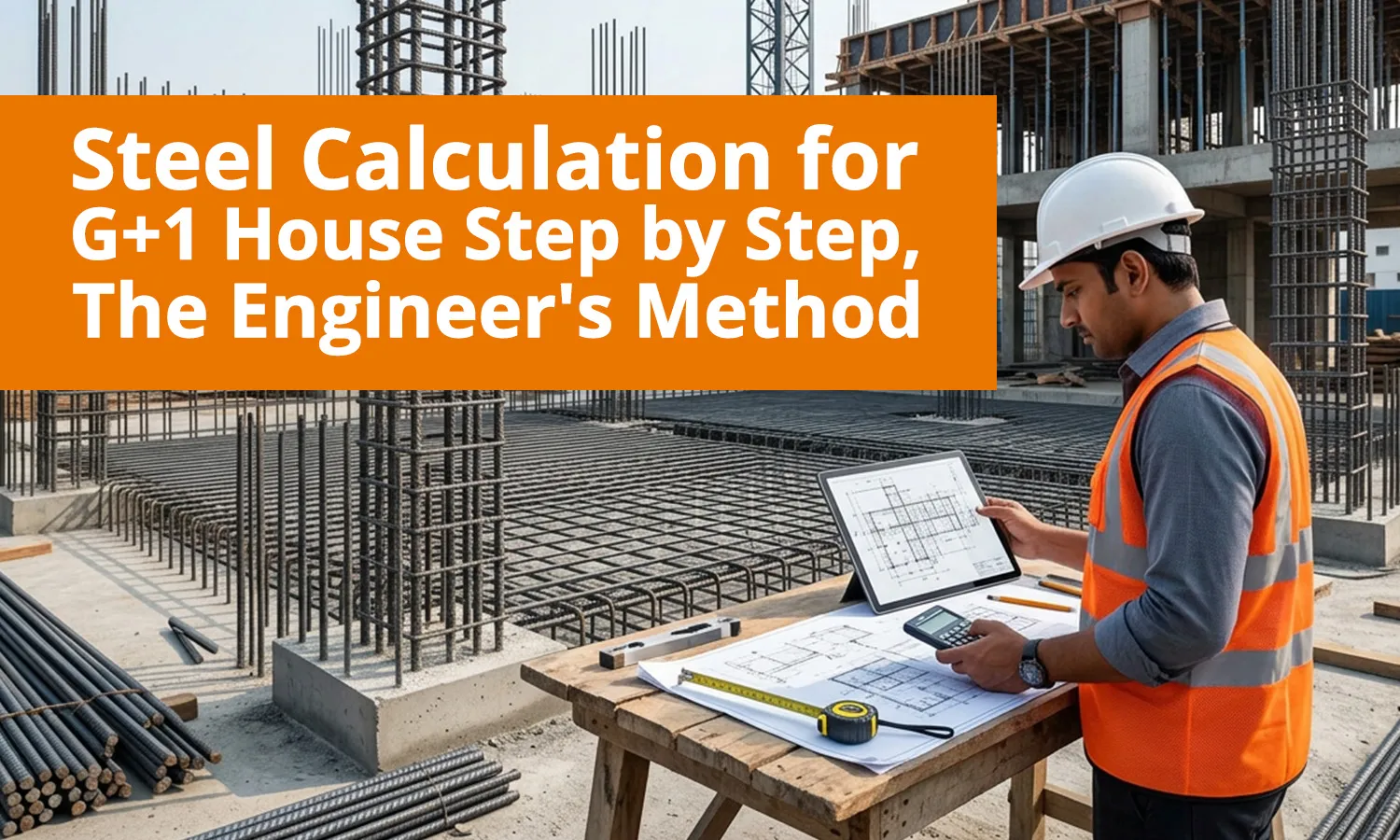 Steel Calculation for G+1 House Step by Step, The Engineer's Method